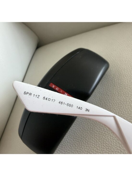 NEW PRADA Sunglasses White Silver Square 100% Authentic
